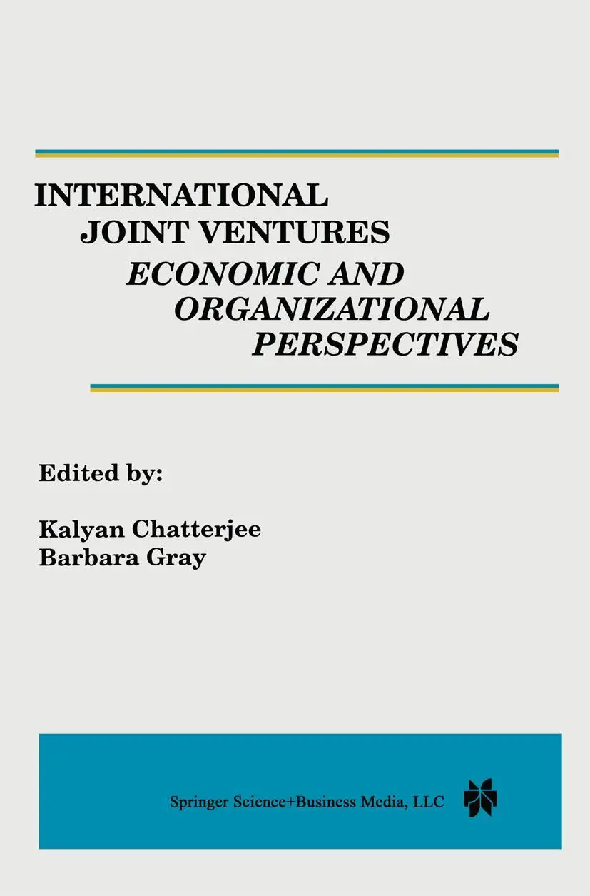 Cover: 9789401719469 | International Joint Ventures: Economic and Organizational Perspectives