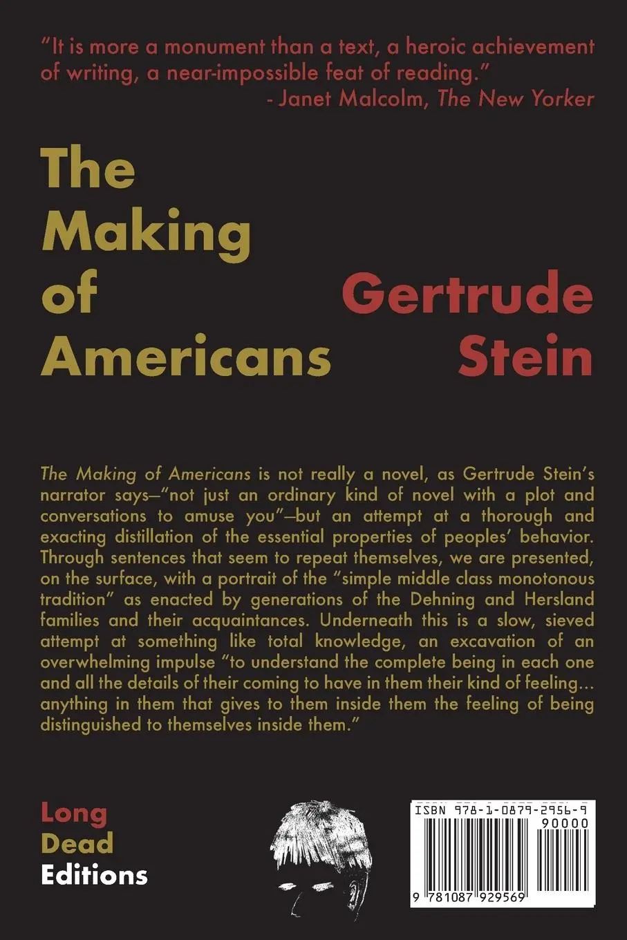 Rückseite: 9781087929569 | The Making of Americans | Gertrude Stein | Taschenbuch | Englisch