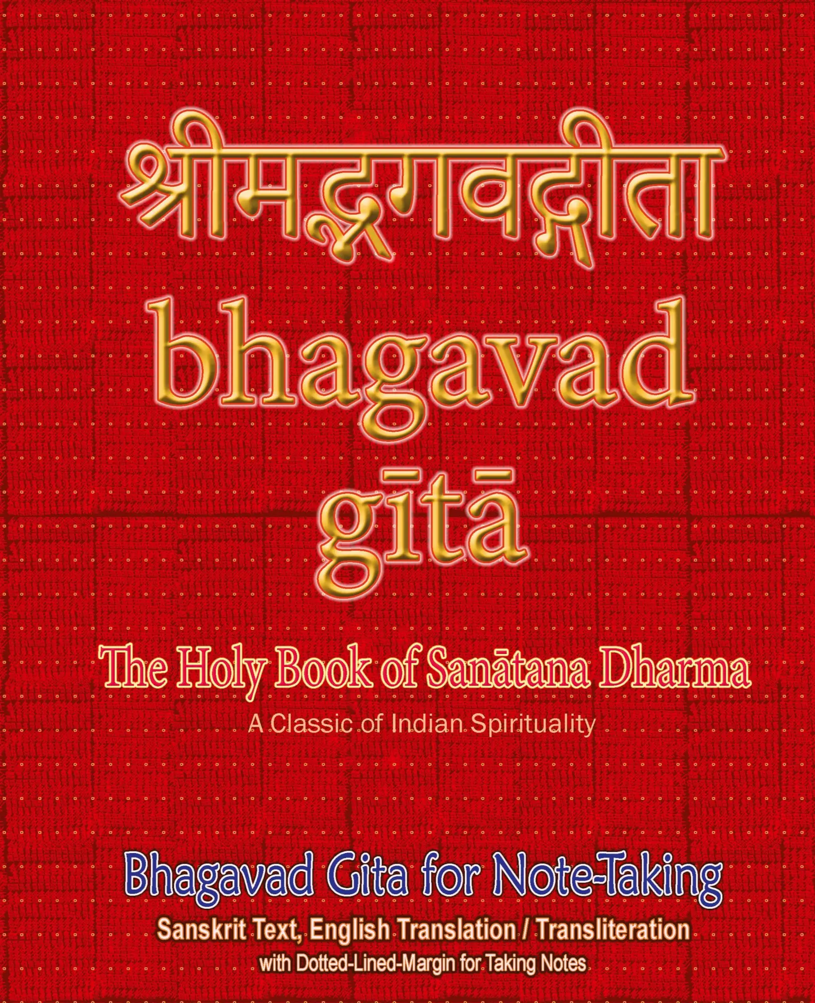 Cover: 9781945739569 | Bhagavad Gita for Note-taking | Sushma | Buch | Englisch | 2022