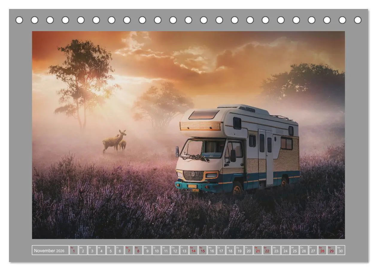 Bild: 9783457539569 | Camping macht glücklich! (Tischkalender 2026 DIN A5 quer), CALVENDO...