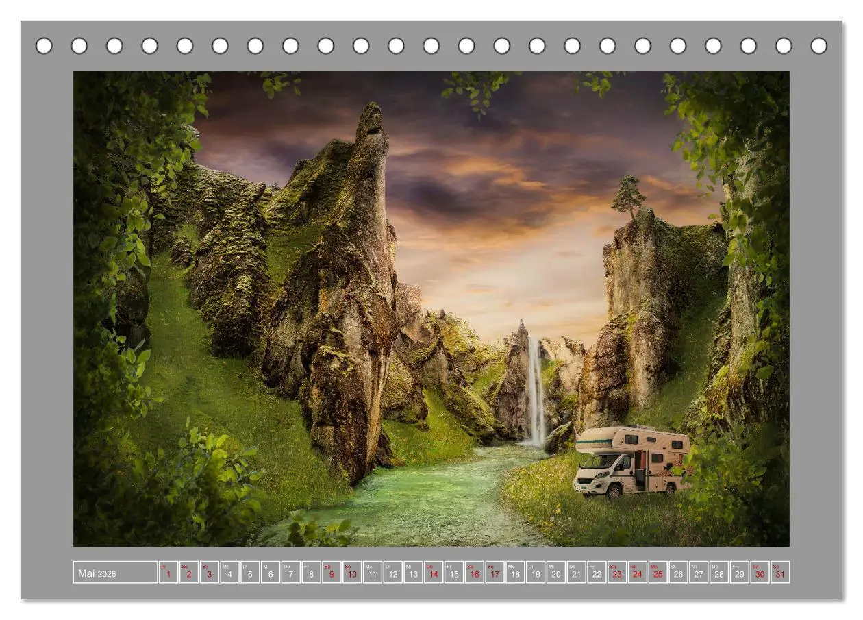 Bild: 9783457539569 | Camping macht glücklich! (Tischkalender 2026 DIN A5 quer), CALVENDO...