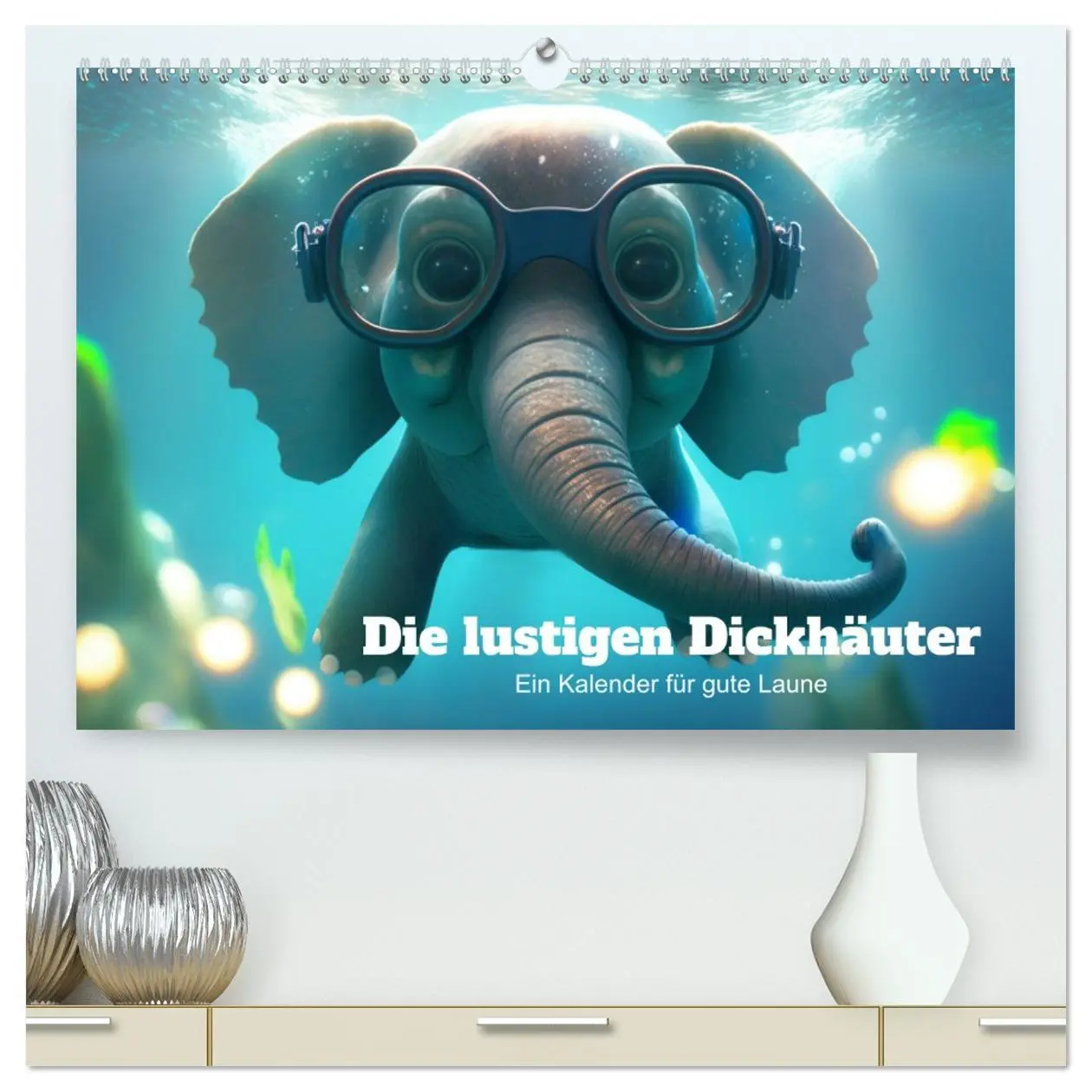 Cover: 9783457529669 | Die lustigen Dickhäuter. Ein Kalender für gute Laune (hochwertiger...