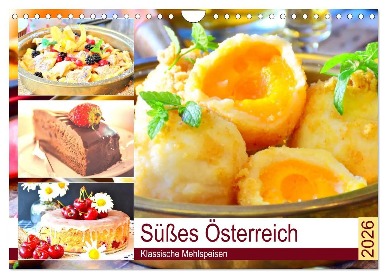 Cover: 9783457839669 | Süßes Österreich. Klassische Mehlspeisen (Wandkalender 2026 DIN A4...