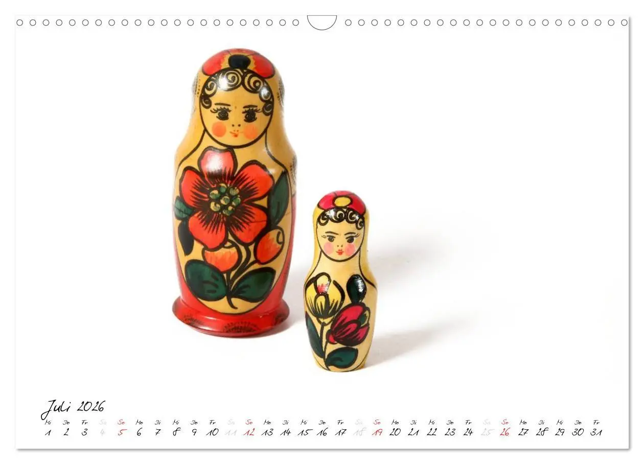 Bild: 9783516239669 | Matroschkas (Wandkalender 2026 DIN A3 quer), CALVENDO Monatskalender