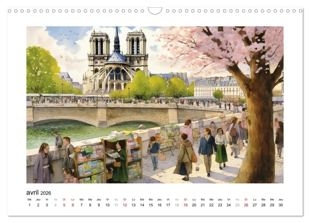 Bild: 9783516549669 | Paris, ville d'amour (Calendrier mural 2026 DIN A3 vertical),...