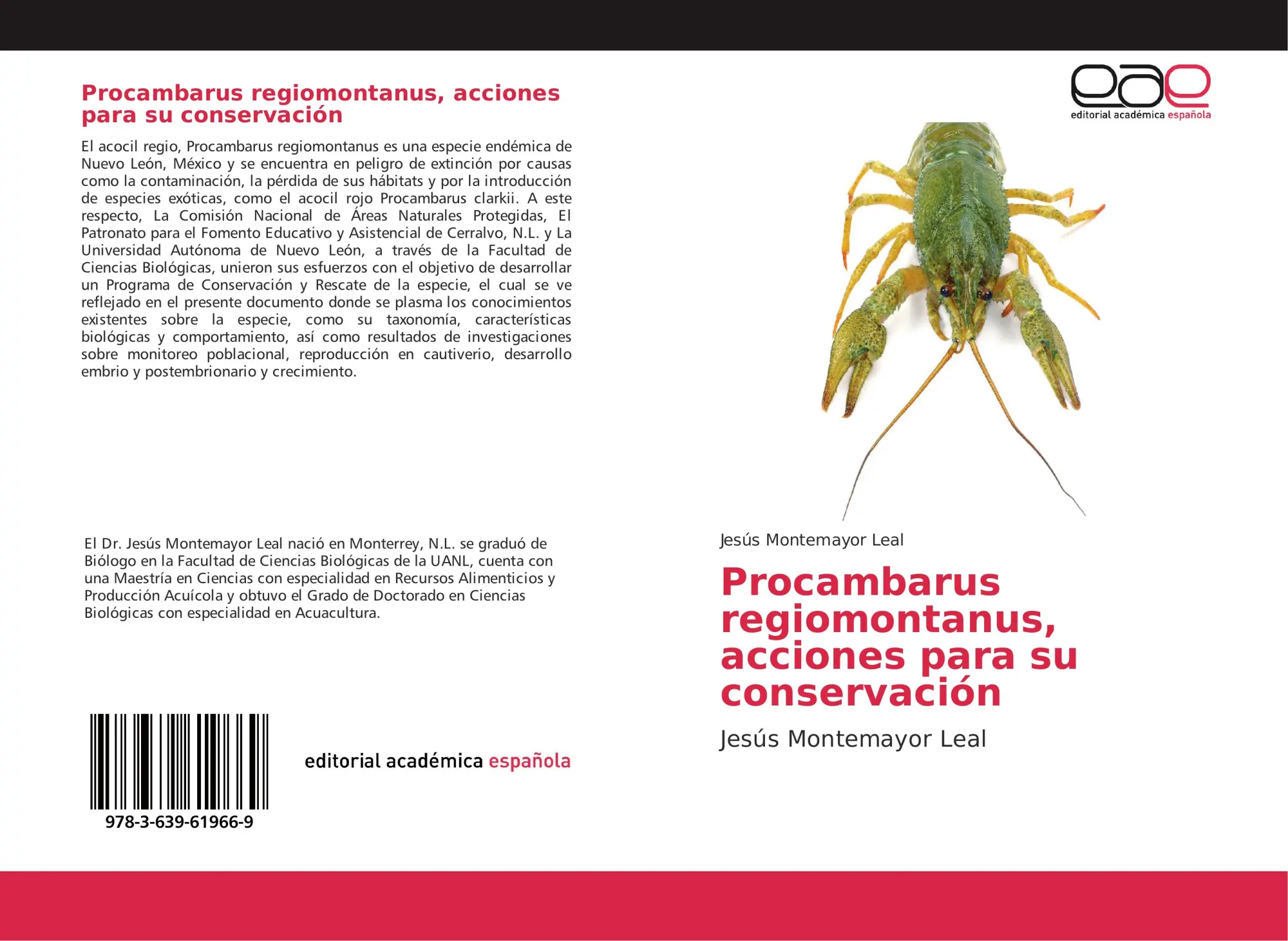 Cover: 9783639619669 | Procambarus regiomontanus, acciones para su conservación | Leal | Buch