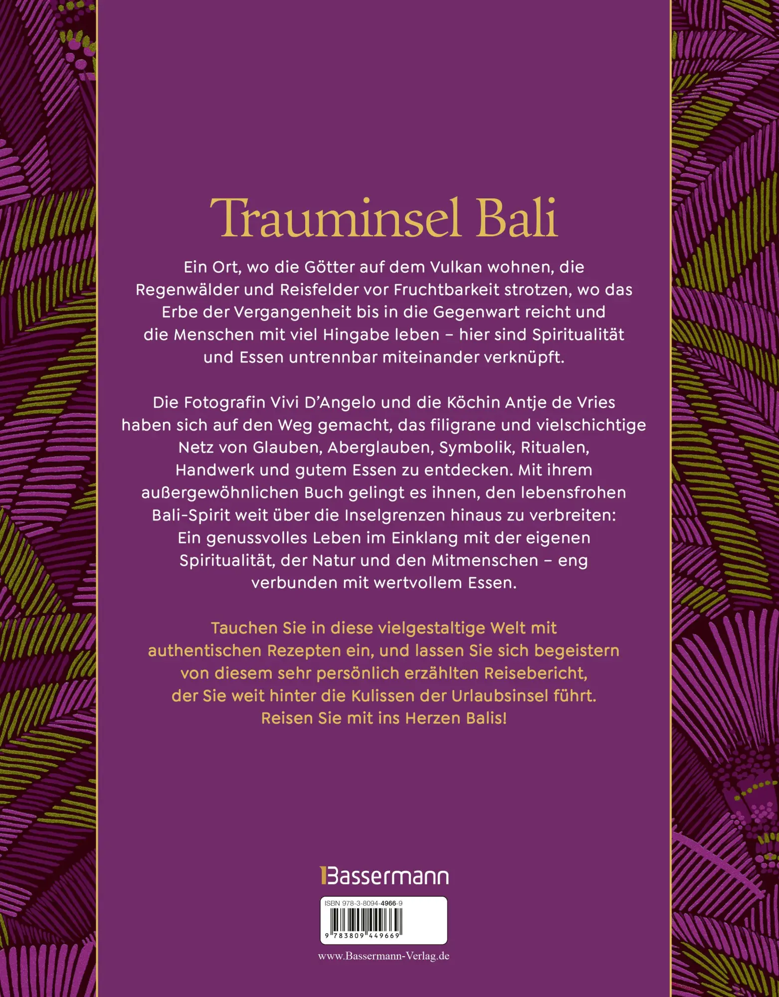 Bild: 9783809449669 | Bali. Kochen - Reisen - Entdecken | Vivi D'Angelo (u. a.) | Buch