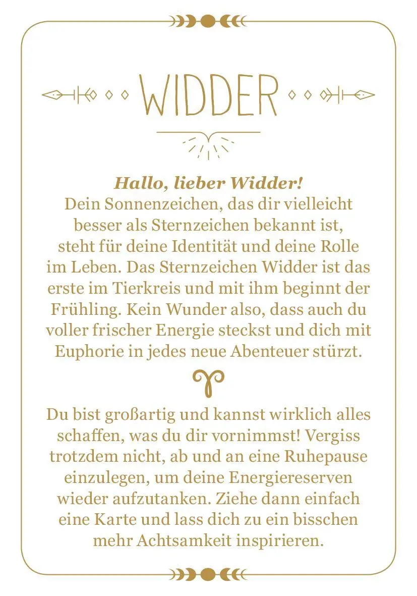 Bild: 9783845849669 | Achtsamkeit für den Widder | 50 Astro-Kärtchen | Taschenbuch | 51 S.