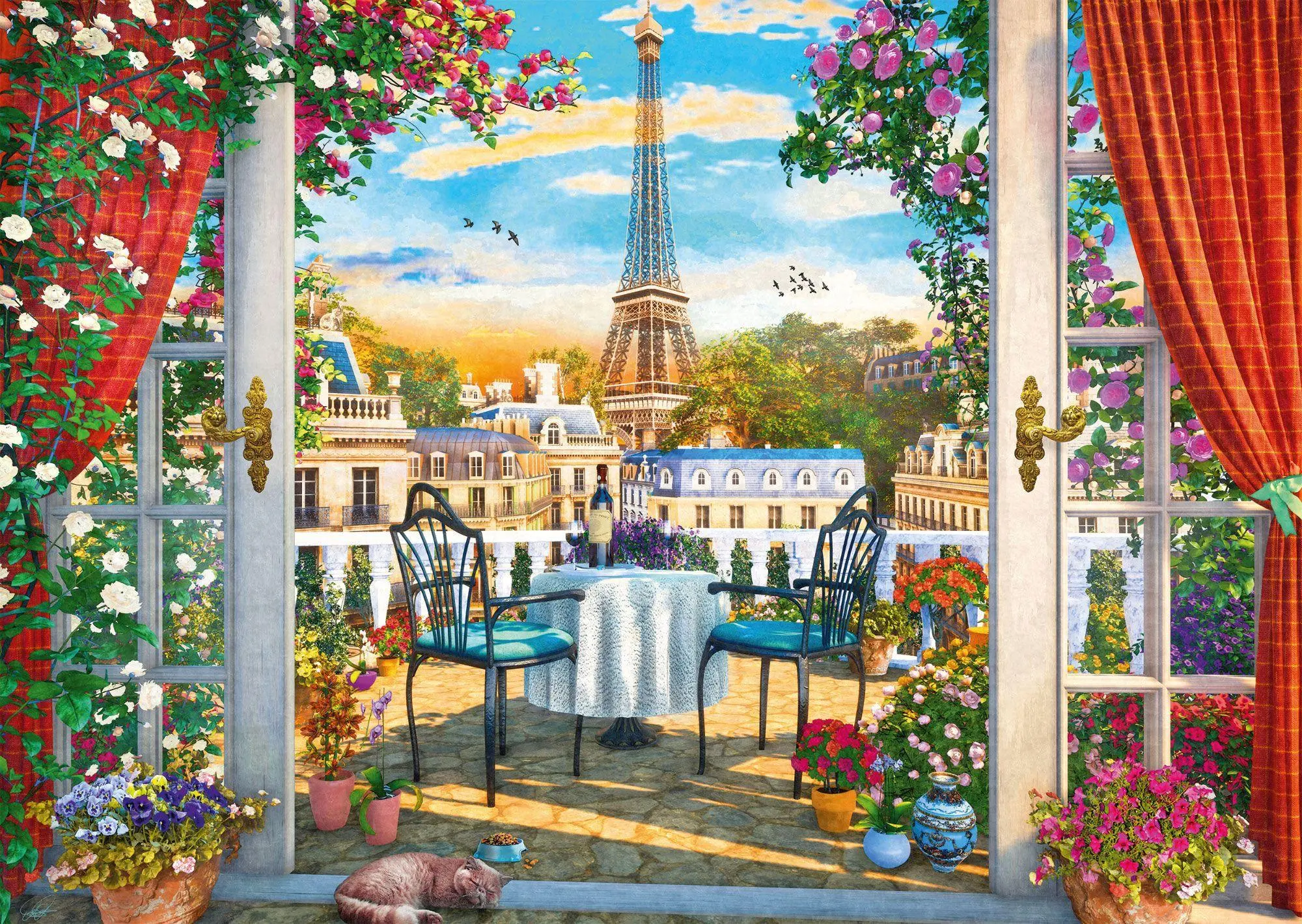 Bild: 4001504589769 | Terrasse in Paris. 1.000 Teile | Erwachsenenpuzzle | Spiel | 58976