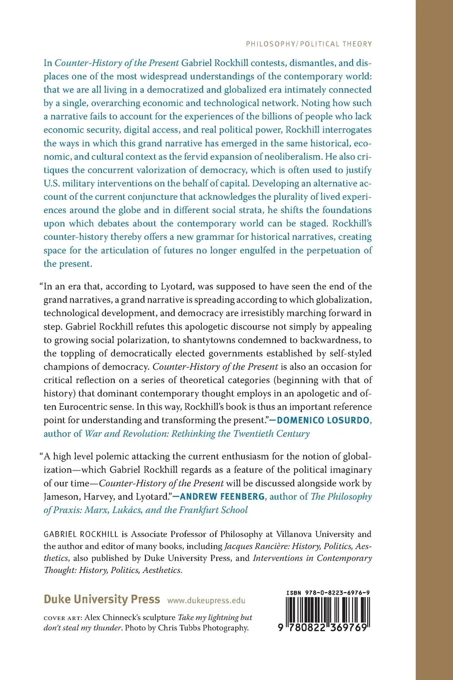 Rückseite: 9780822369769 | Counter-History of the Present | Gabriel Rockhill | Taschenbuch | 2017
