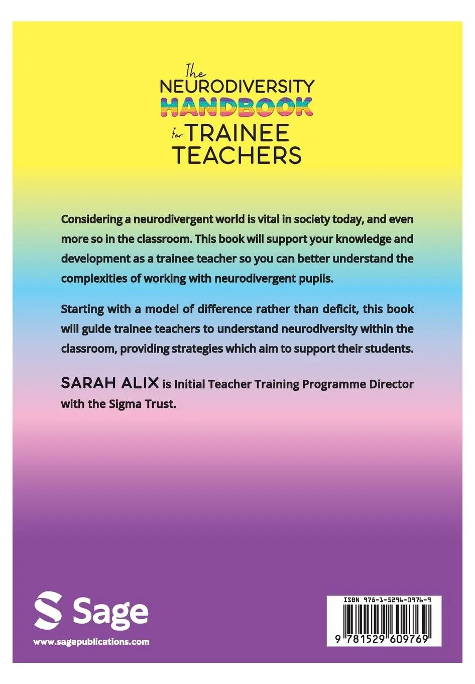 Rückseite: 9781529609769 | The Neurodiversity Handbook for Trainee Teachers | Sarah Alix | Buch