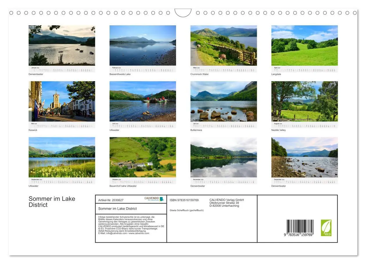 Bild: 9783516159769 | Sommer im Lake District (Wandkalender 2026 DIN A3 quer), CALVENDO...
