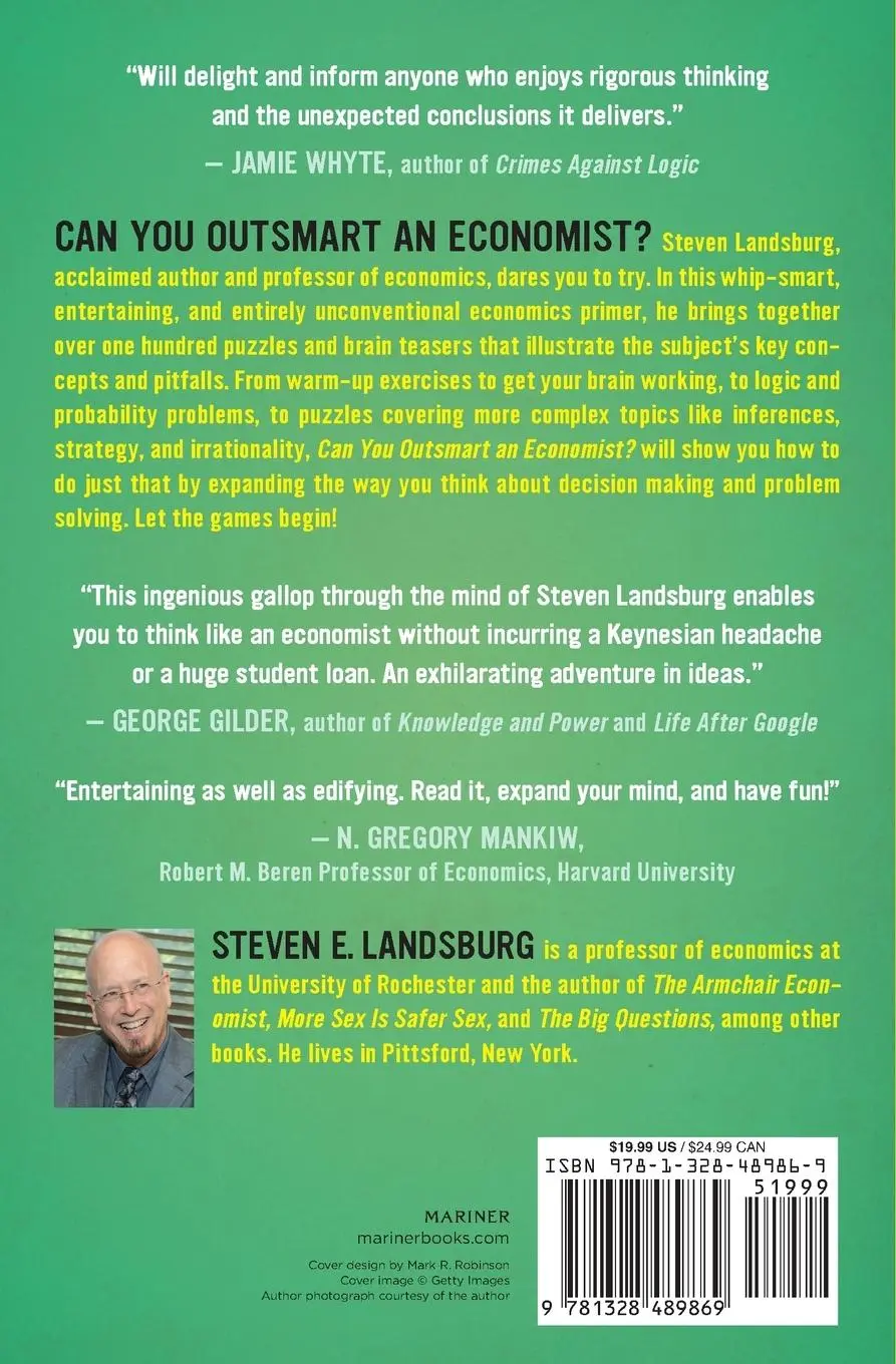 Rückseite: 9781328489869 | Can You Outsmart an Economist? | 100+ Puzzles to Train Your Brain