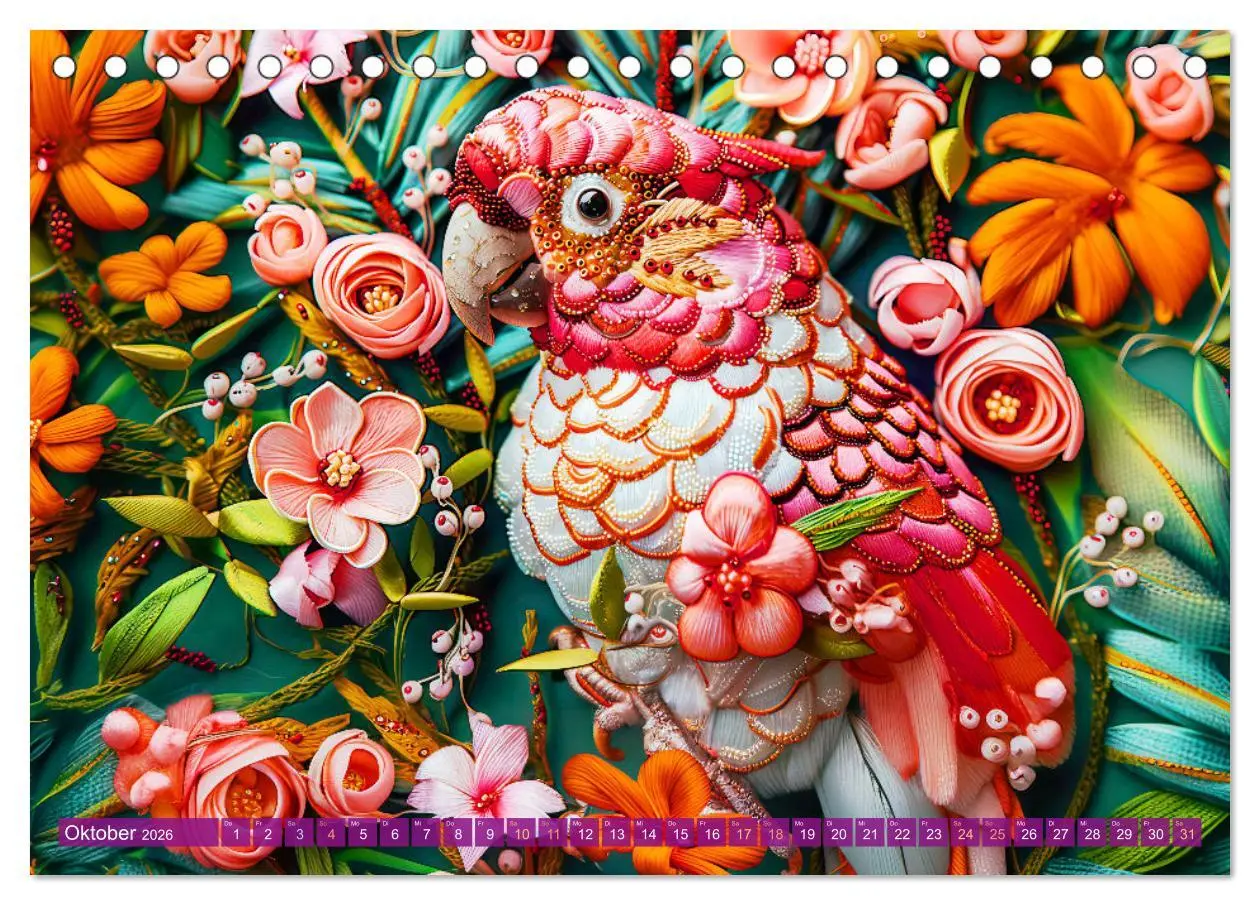 Bild: 9783457439869 | Perlenstickerei - Stickkunst tropischer Tiere mit Garn und Perlen...