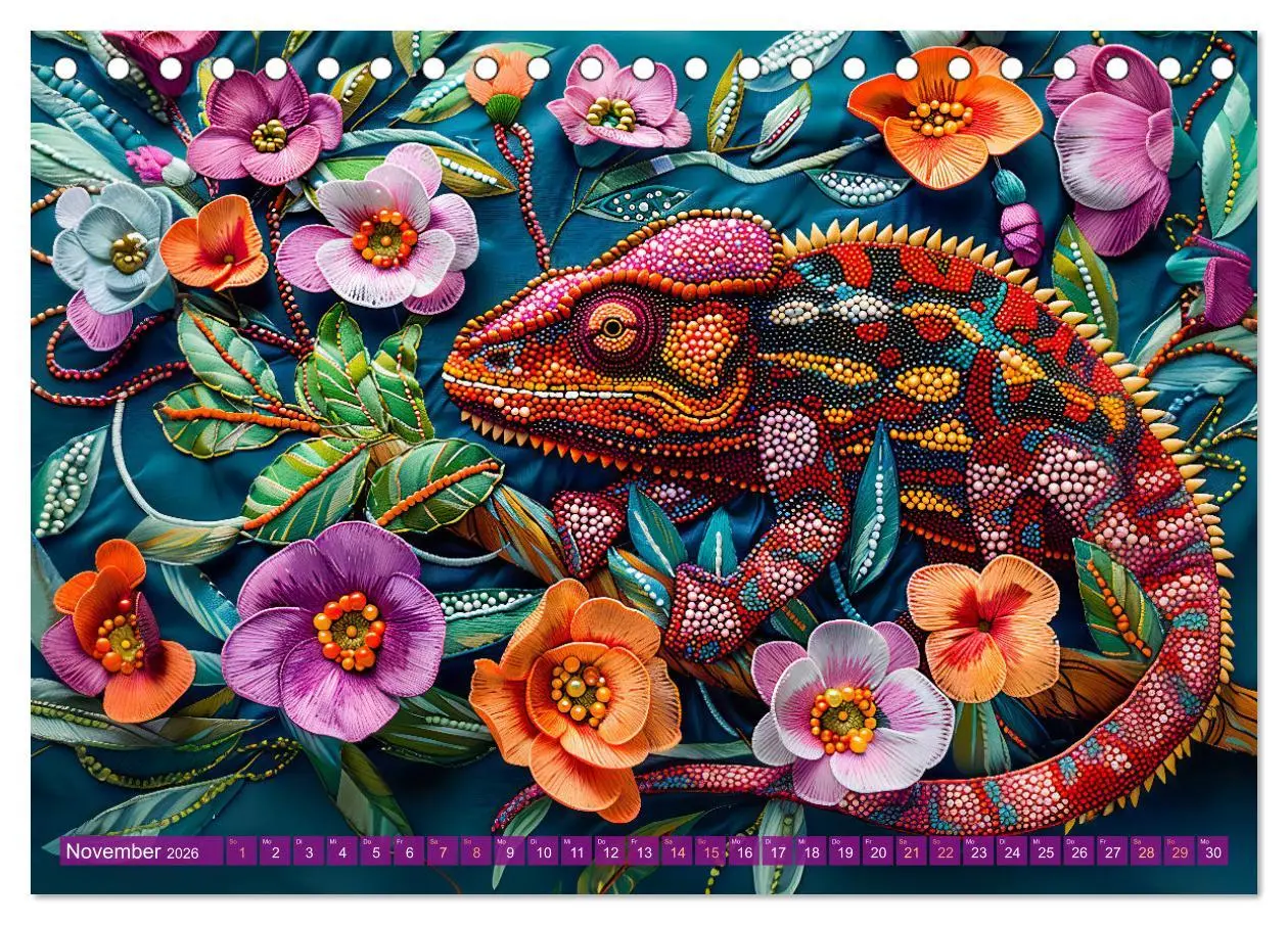 Bild: 9783457439869 | Perlenstickerei - Stickkunst tropischer Tiere mit Garn und Perlen...