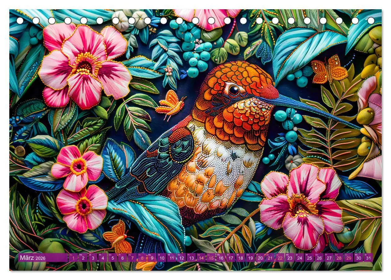 Bild: 9783457439869 | Perlenstickerei - Stickkunst tropischer Tiere mit Garn und Perlen...