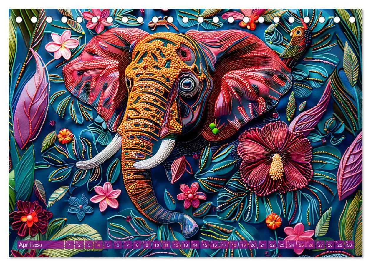 Bild: 9783457439869 | Perlenstickerei - Stickkunst tropischer Tiere mit Garn und Perlen...