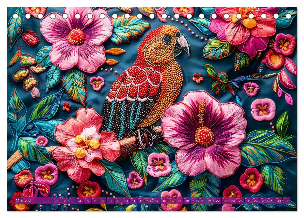 Bild: 9783457439869 | Perlenstickerei - Stickkunst tropischer Tiere mit Garn und Perlen...