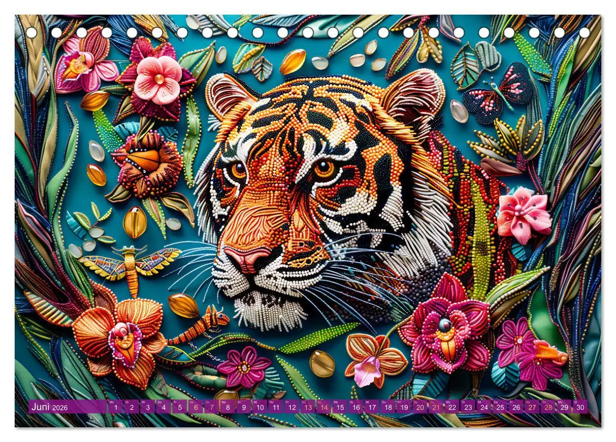 Bild: 9783457439869 | Perlenstickerei - Stickkunst tropischer Tiere mit Garn und Perlen...