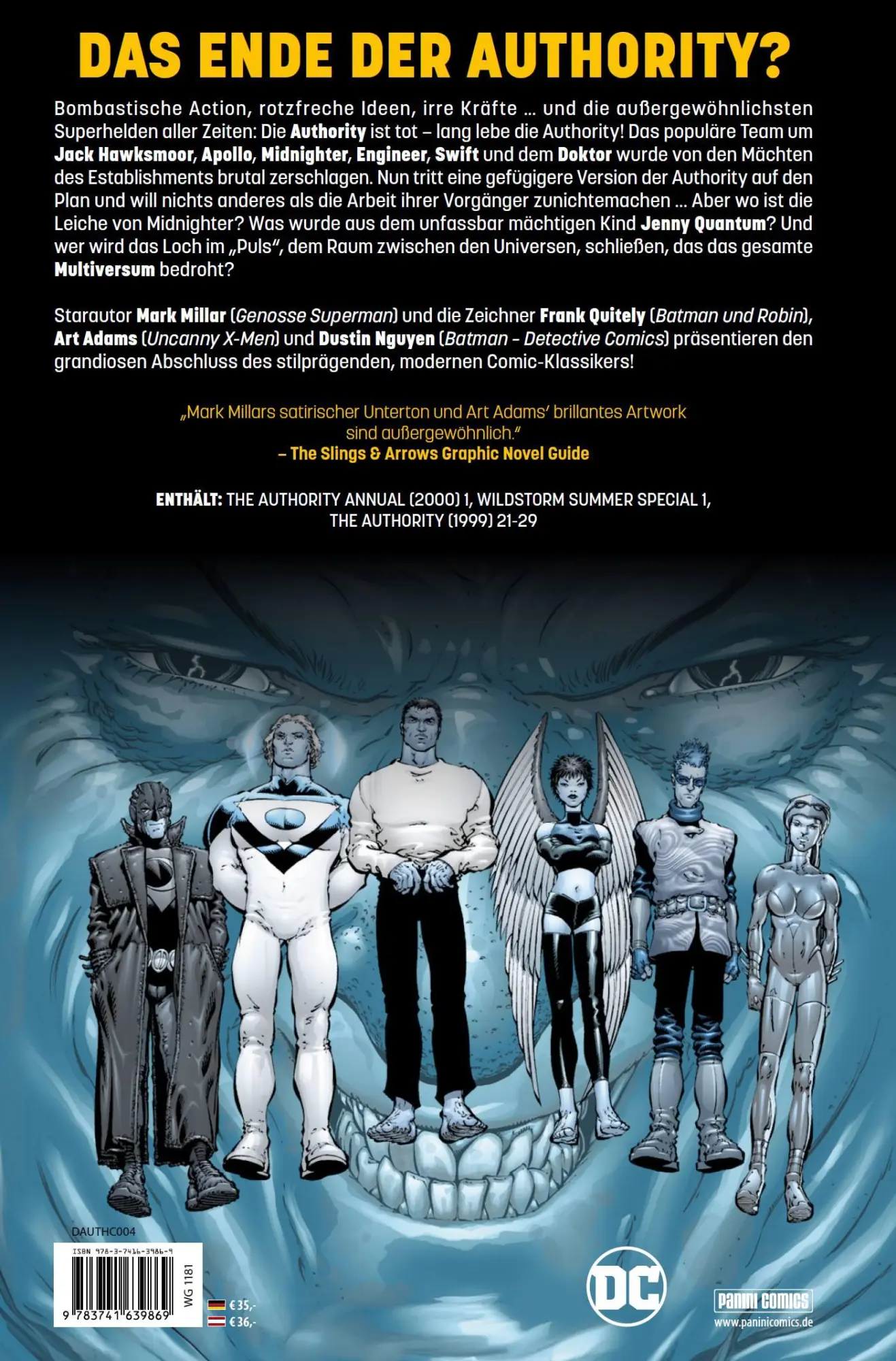 Rückseite: 9783741639869 | The Authority (Deluxe Edition) | Bd. 4 (von 4) | Mark Millar (u. a.)