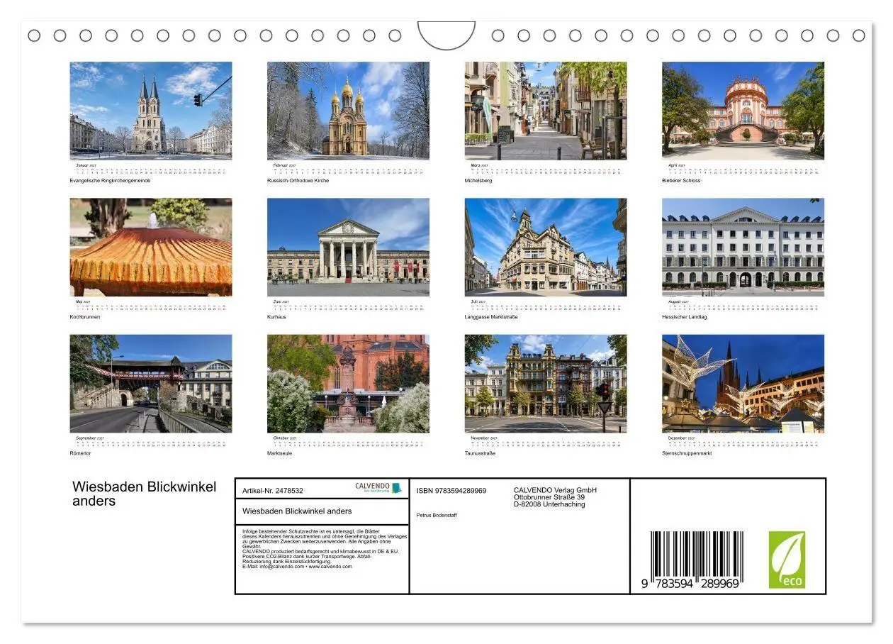Bild: 9783594289969 | Wiesbaden Blickwinkel anders (Wandkalender 2027 DIN A4 quer),...