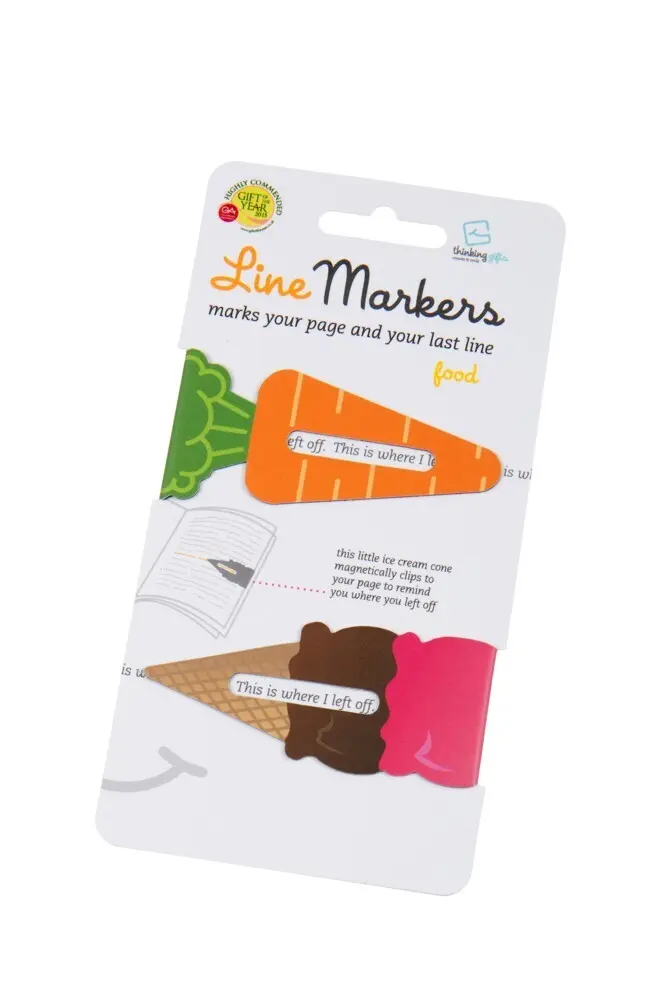 Cover: 5060058360070 | Line Markers (Food/Karotte&amp;Eis) - Magnetische Lesezeichen - 2er Set