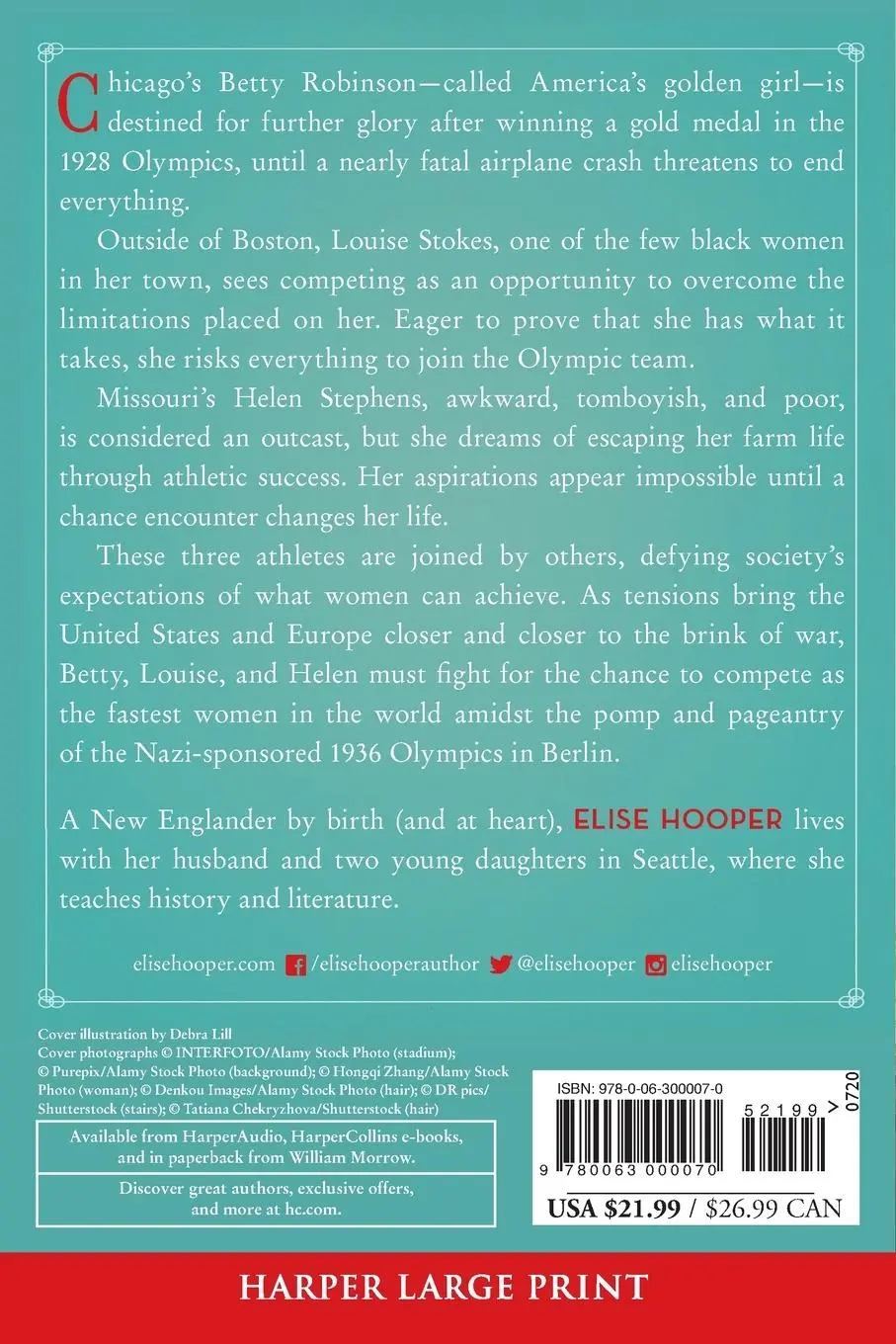 Rückseite: 9780063000070 | Fast Girls | A Novel of the 1936 Women's Olympic Team | Elise Hooper