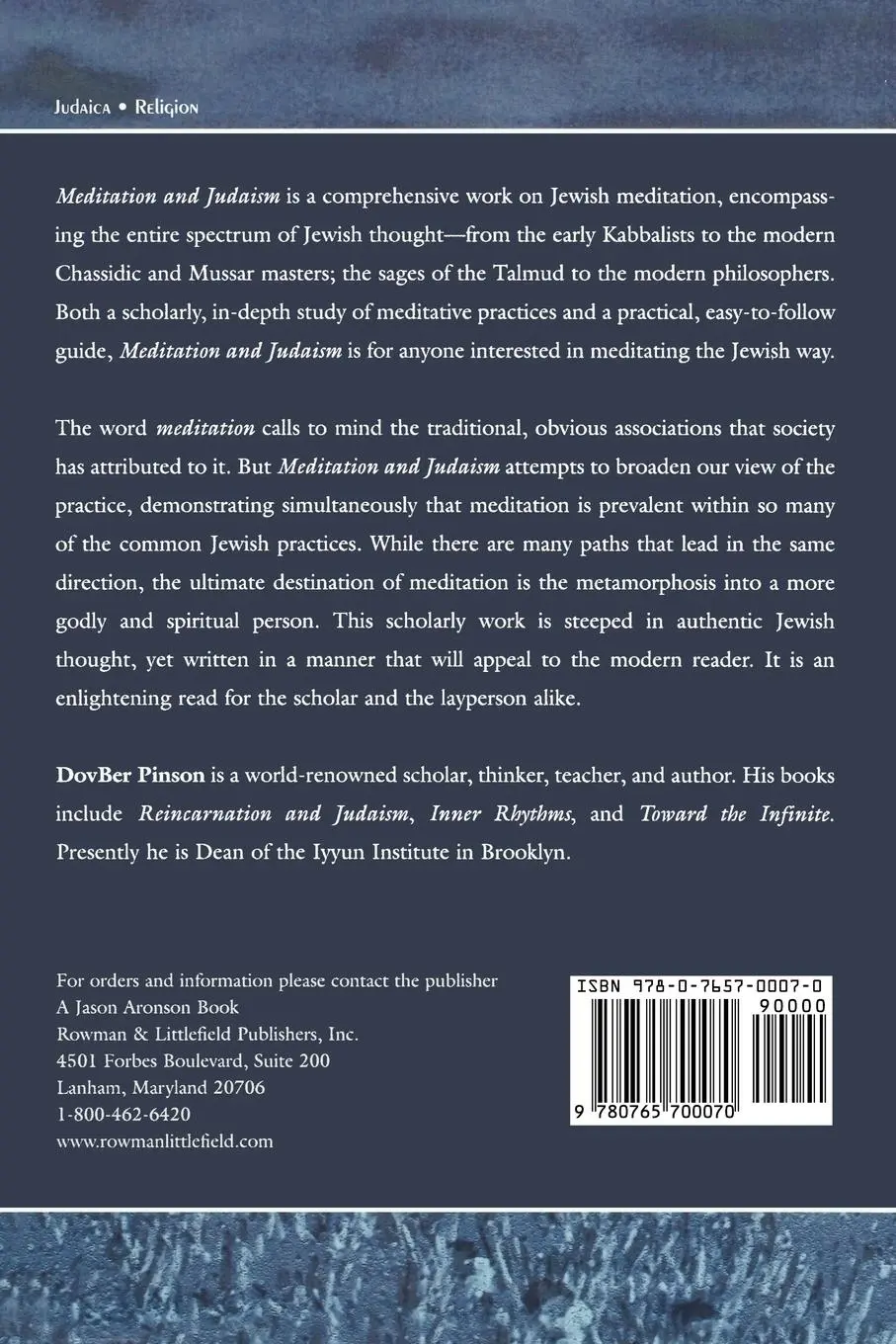 Rückseite: 9780765700070 | Meditation and Judaism | Exploring the Jewish Meditative Paths | Buch