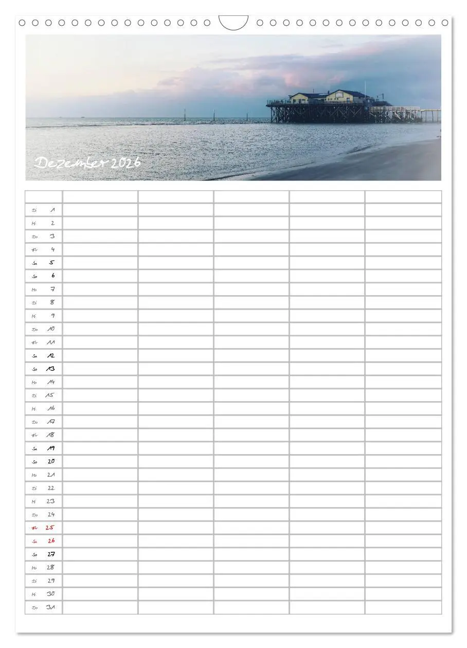 Bild: 9783516390070 | Nordfriesland - Familienplaner (Wandkalender 2026 DIN A3 hoch),...