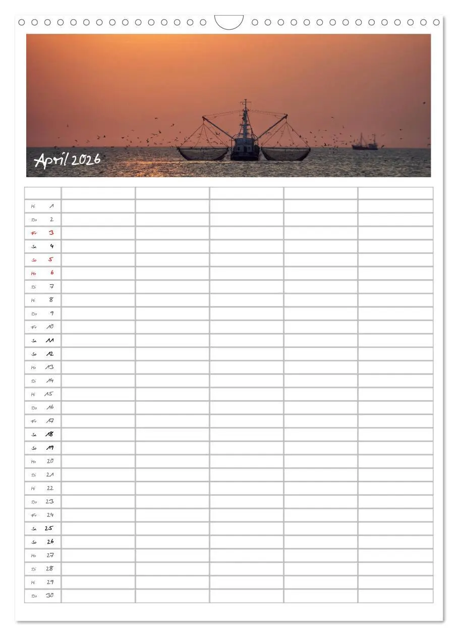 Bild: 9783516390070 | Nordfriesland - Familienplaner (Wandkalender 2026 DIN A3 hoch),...