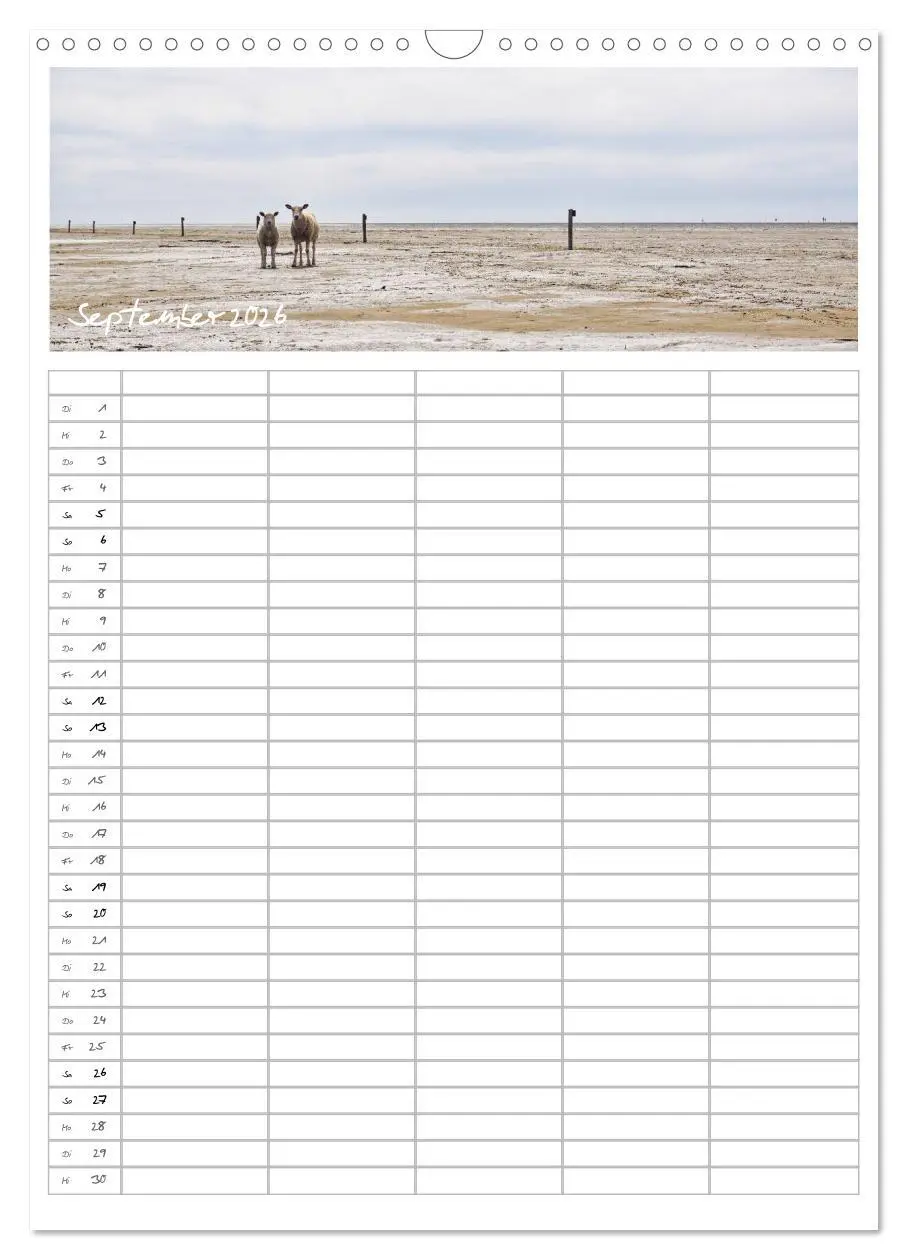 Bild: 9783516390070 | Nordfriesland - Familienplaner (Wandkalender 2026 DIN A3 hoch),...