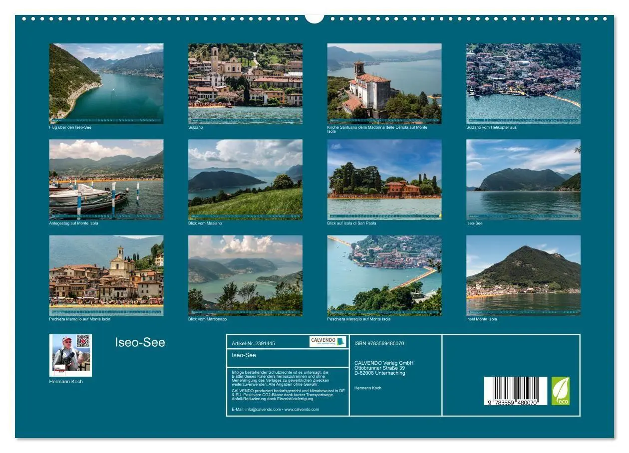 Bild: 9783569480070 | Iseo-See (hochwertiger Premium Wandkalender 2027 DIN A2 quer),...