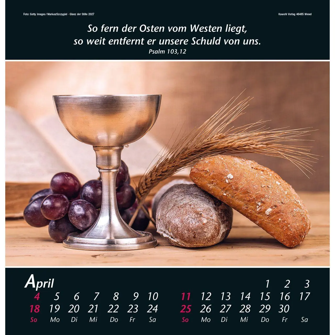 Bild: 9783754820070 | Glanz der Stille 2027 | Psalmworte und Farbfotos zur Besinnung | 14 S.
