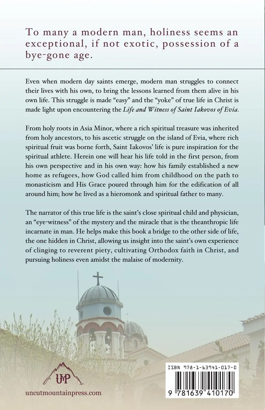 Rückseite: 9781639410170 | Life and Witness of St. Iakovos of Evia | Nicholas Baldimtsis | Buch