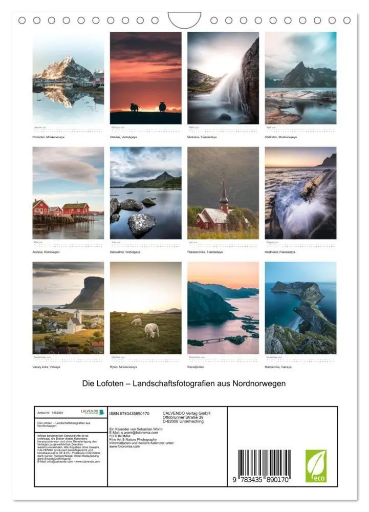 Bild: 9783435890170 | Die Lofoten - Landschaftsfotografien aus Nordnorwegen (Wandkalender...