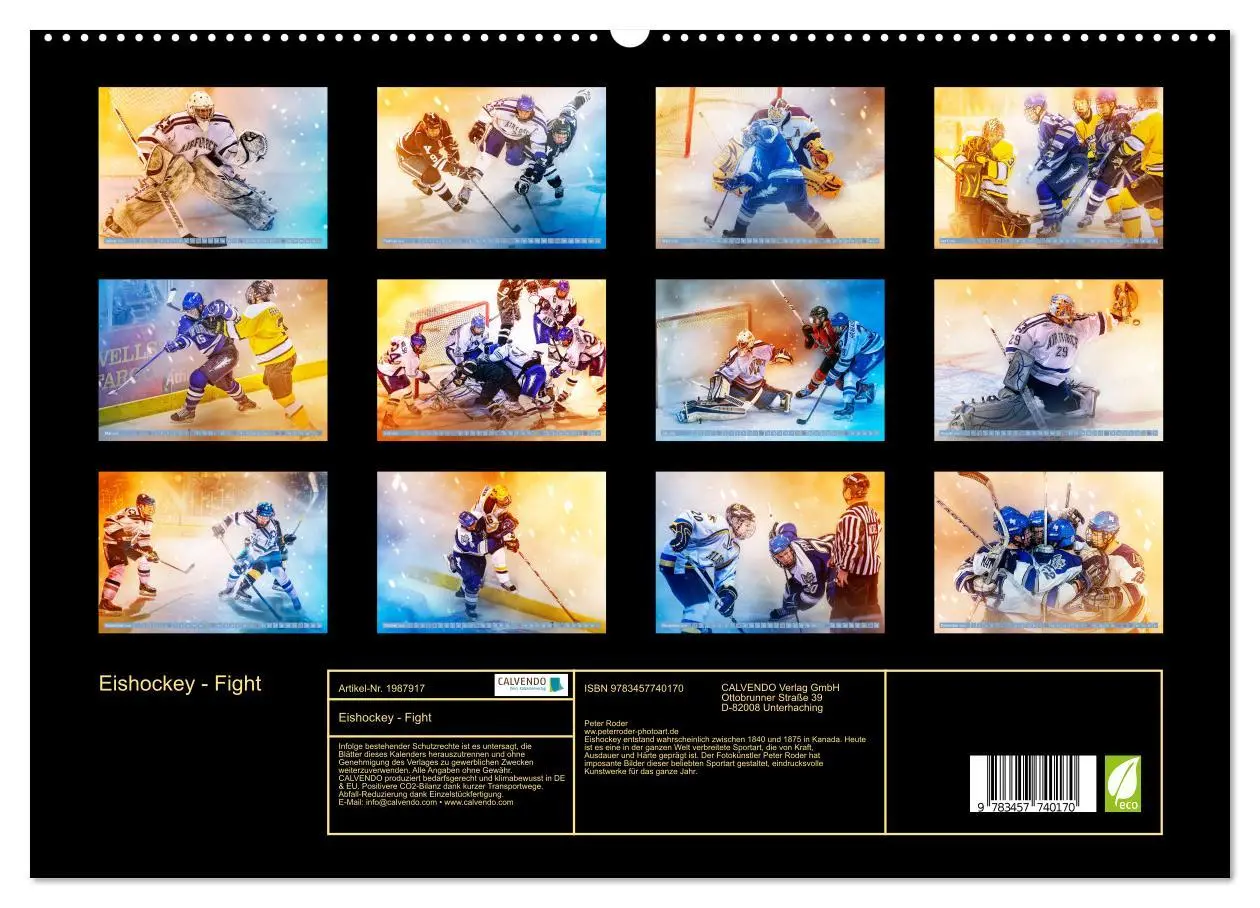 Bild: 9783457740170 | Eishockey - Fight (hochwertiger Premium Wandkalender 2026 DIN A2...