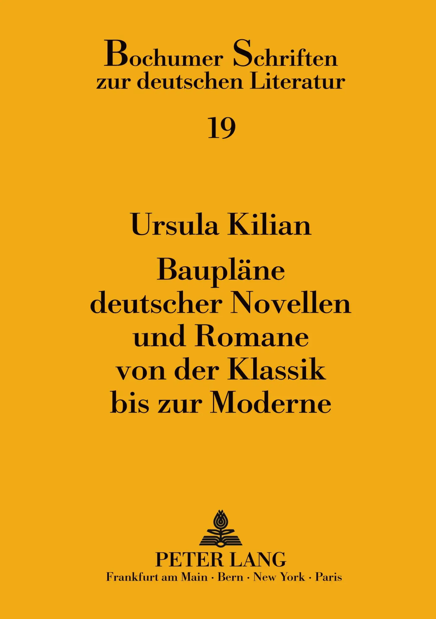 Cover: 9783631430170 | Baupläne deutscher Novellen und Romane von der Klassik bis zur Moderne