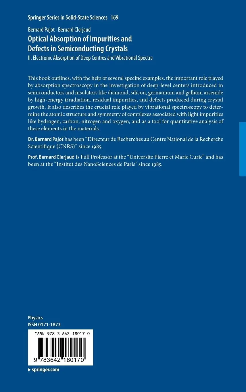 Rückseite: 9783642180170 | Optical Absorption of Impurities and Defects in Semiconducting...