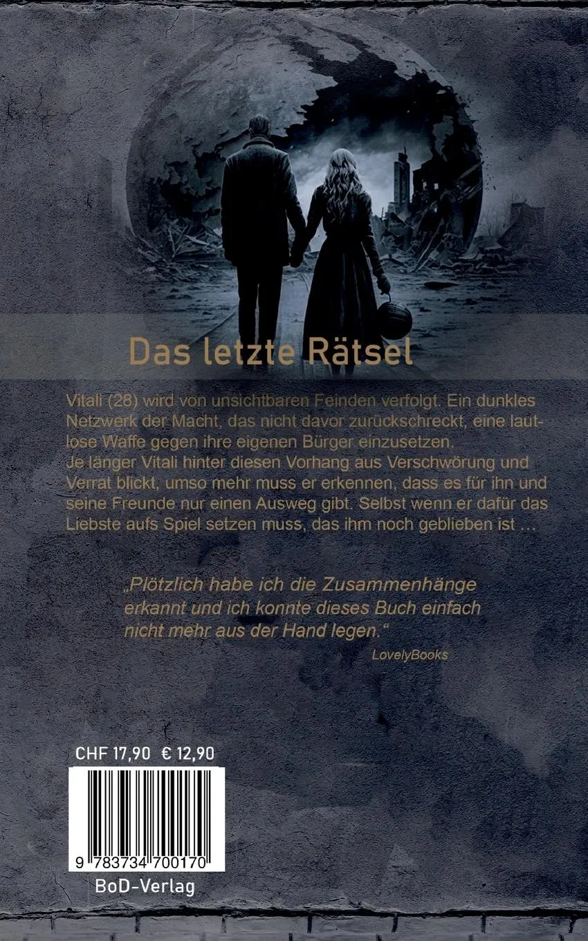 Rückseite: 9783734700170 | Das letzte Rätsel | Kurt Haspel | Taschenbuch | Paperback | 108 S.