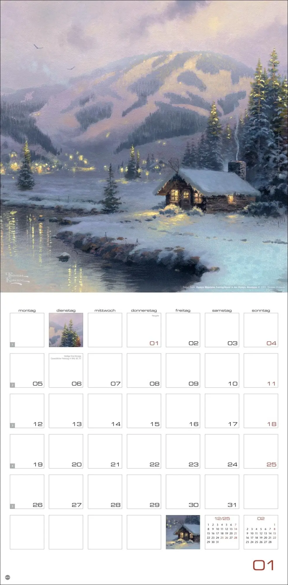 Bild: 9783756410170 | Thomas Kinkade: Land of Light Broschurkalender 2026 | Thomas Kinkade