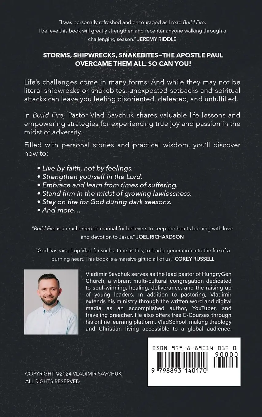 Rückseite: 9798893140170 | Build Fire | How to Overcome Storms, Setbacks, and Spiritual Attacks
