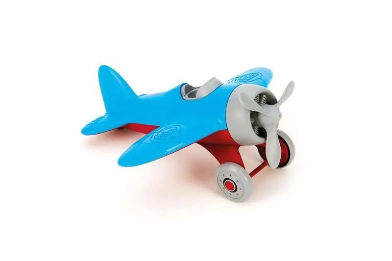 Bild: 816409010270 | GREENTOYS Sport-Flugzeug mit blauen Tragflächen | Green Toys Inc