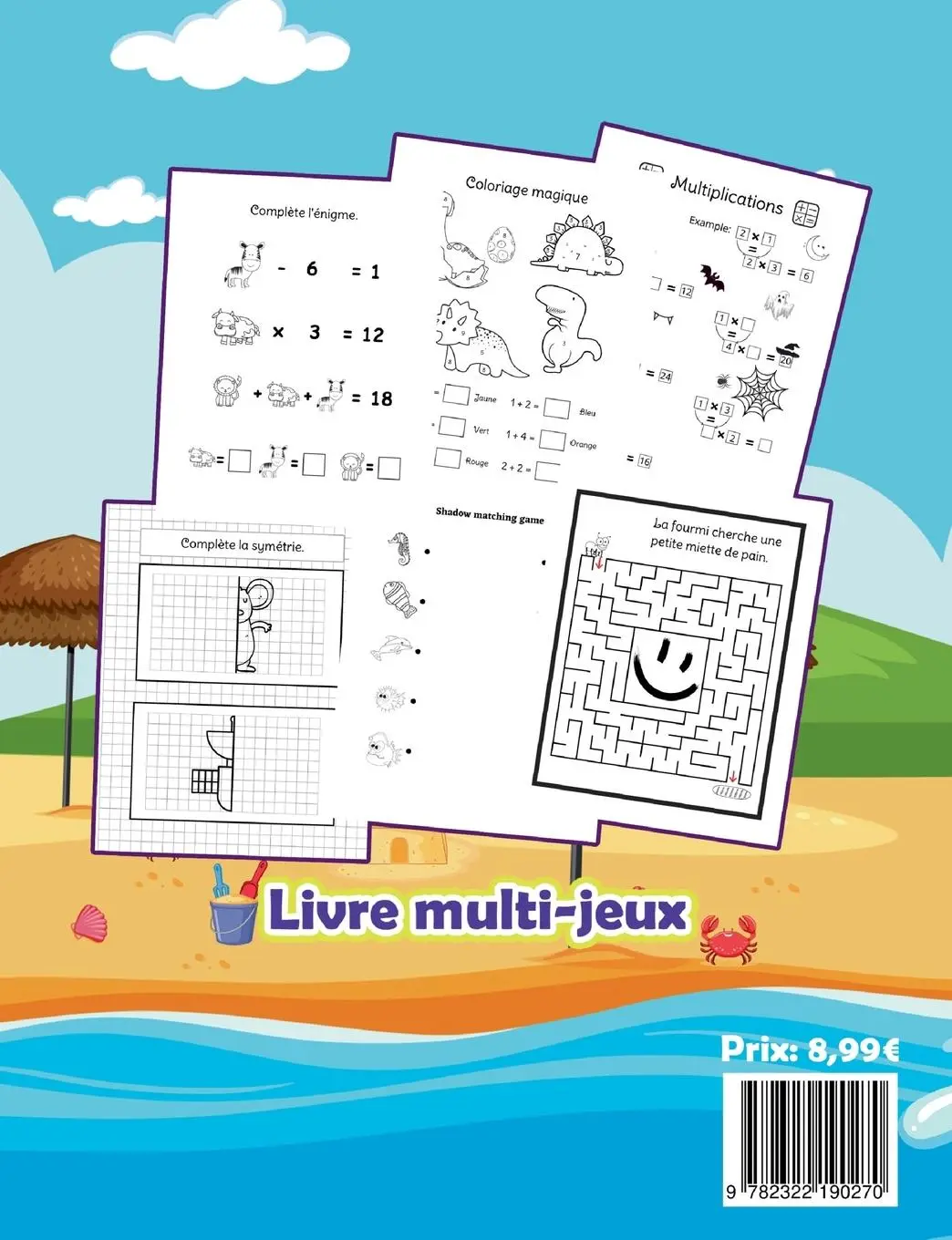Rückseite: 9782322190270 | Cahier multi-jeux pour les vacances 6-8 ans | René Charpin | Buch