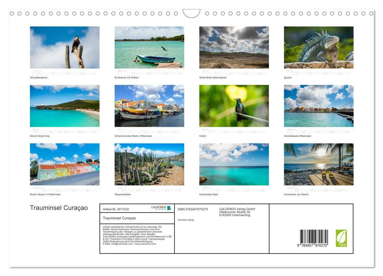 Bild: 9783457970270 | Trauminsel Curaçao (Wandkalender 2026 DIN A3 quer), CALVENDO...