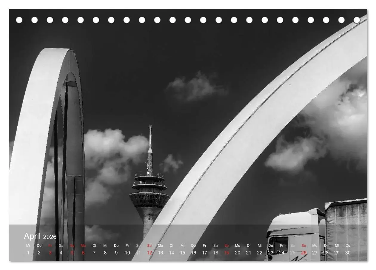 Bild: 9783516060270 | Düsseldorf Ansichten in Schwarz-Weiß (Tischkalender 2026 DIN A5...