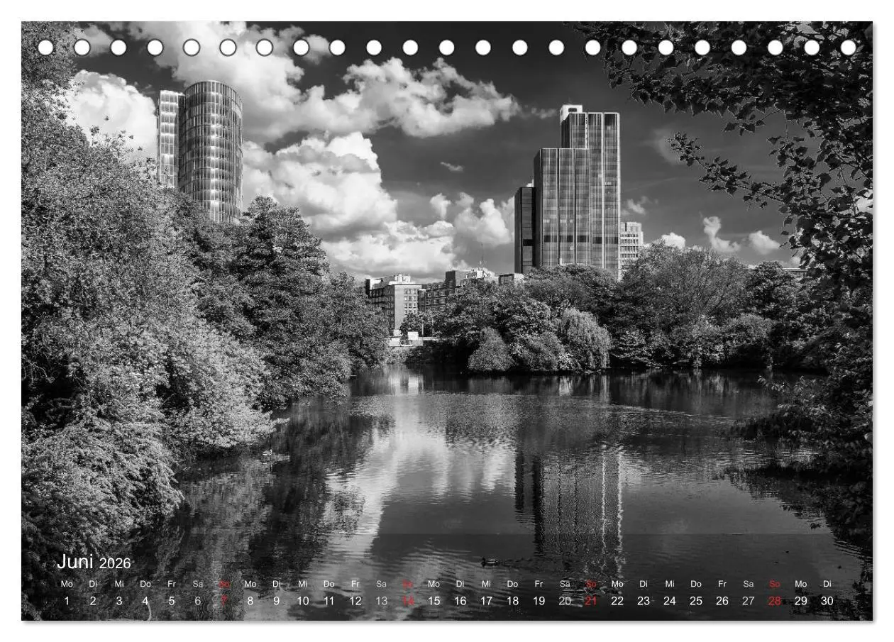 Bild: 9783516060270 | Düsseldorf Ansichten in Schwarz-Weiß (Tischkalender 2026 DIN A5...