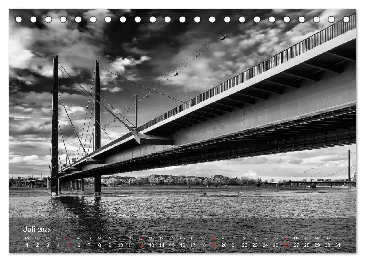 Bild: 9783516060270 | Düsseldorf Ansichten in Schwarz-Weiß (Tischkalender 2026 DIN A5...