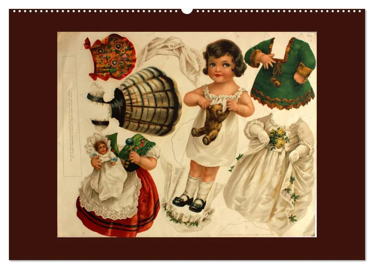 Cover: 9783516130270 | Alte europäische Ankleidepuppen aus Papier (Wandkalender 2026 DIN...