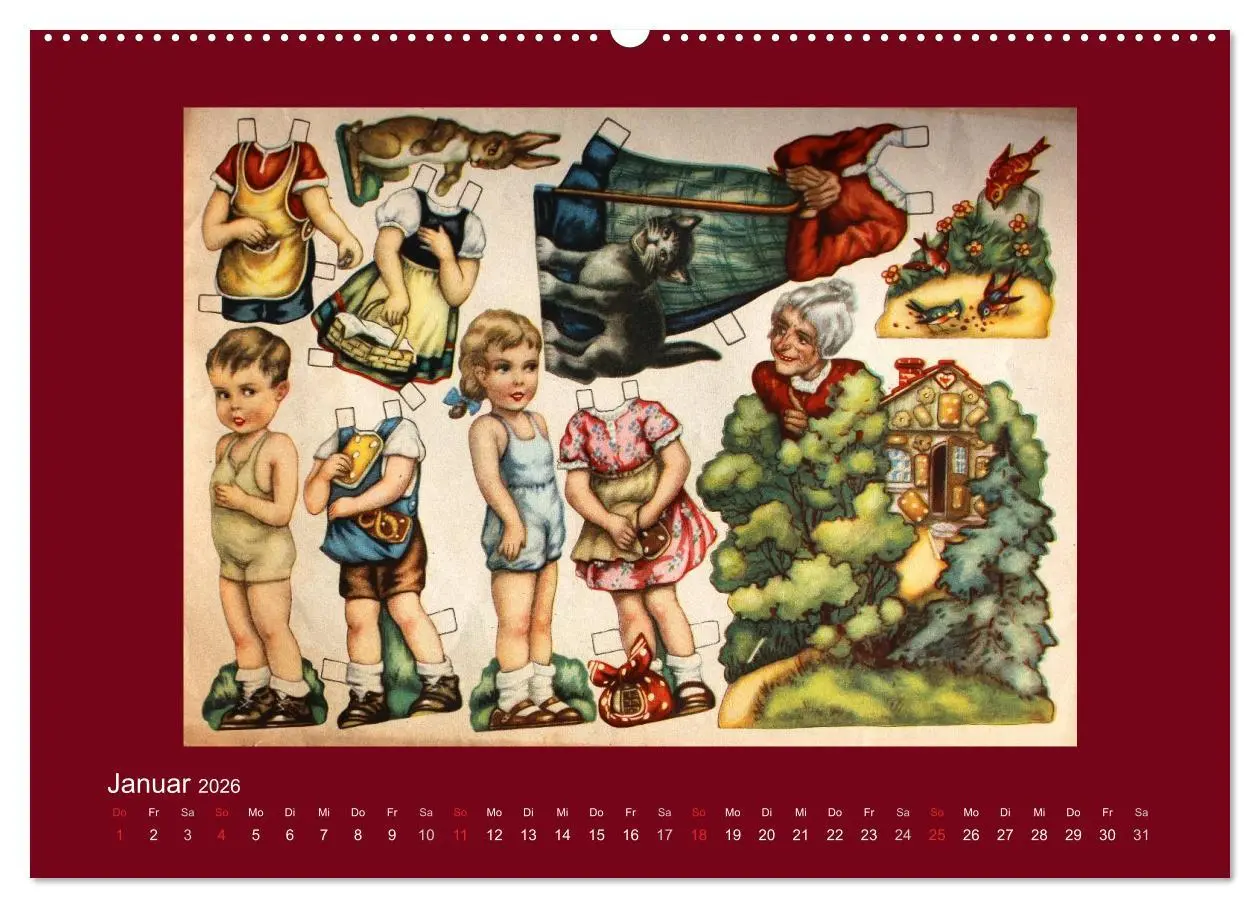 Bild: 9783516130270 | Alte europäische Ankleidepuppen aus Papier (Wandkalender 2026 DIN...