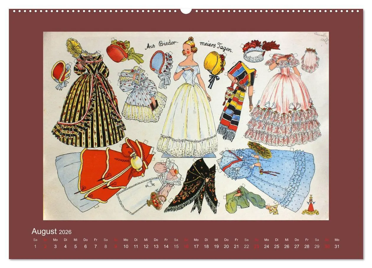 Bild: 9783516130270 | Alte europäische Ankleidepuppen aus Papier (Wandkalender 2026 DIN...